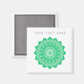 Aimant Votre texte ici Texte Image Green Art Accueil Cuis (Recto/Verso)