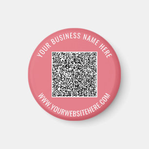 Aimant Votre texte personnalisé de code QR et cadeau d'ai