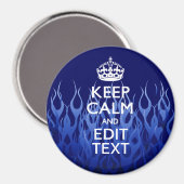 Aimant Votre texte pour garder le calme sur Blue Racing F (Recto/Verso)