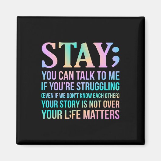 Aimant Votre vie compte Joyeux soutien à la sensibilisati (Devant)