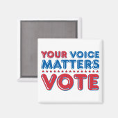 Aimant Votre voix compte VOTER (Recto/Verso)