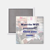Aimant Voulez-vous le mot de passe WiFi ? Nettoyer l'aima (Recto/Verso)