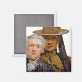 Aimant VOUS aidez mon garçon à gagner la guerre (Recto/Verso)