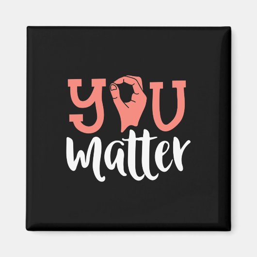 Aimant Vous avez de l'importance Sensibilisation Sourde L (Devant)