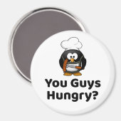 Aimant Vous Avez Faim ? Pingouin grillant (Recto/Verso)