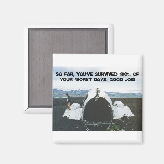 Aimant Vous avez survécu (Recto/Verso)