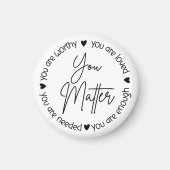 Aimant Vous comptez – Citation d'affirmation pour la sant (Devant)