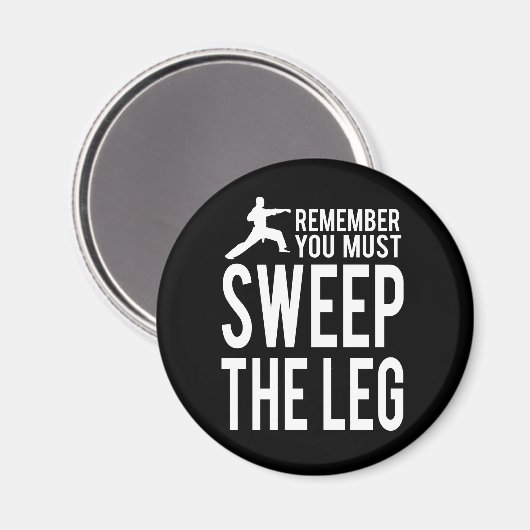 Aimant Vous devez balayer la jambe (Recto/Verso)