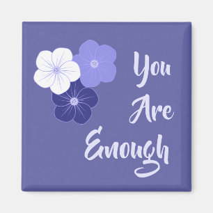 Aimant "Vous En Êtes Assez" Fleurs Violettes
