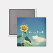 Aimant Vous êtes amoureux du tournesol (Recto/Verso)