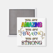 Aimant Vous êtes Extraordinaire Brave Forts Mots Inspirat (Recto/Verso)
