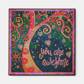 Aimant Vous êtes Extraordinaire mignon Arbre Whimsical Fl (Devant)