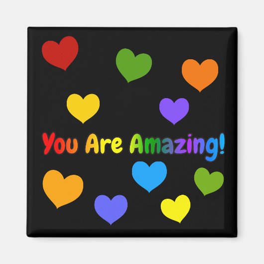 Aimant Vous Êtes Extraordinaire Rainbow Text (Devant)