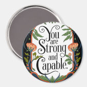 Aimant Vous êtes fort et capable Citation Inspirationnell (Recto/Verso)