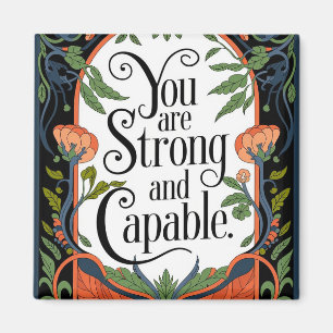 Aimant Vous êtes fort et capable Citation Inspirationnell