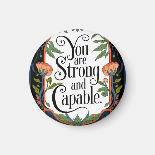 Aimant Vous êtes fort et capable Citation Inspirationnell (Devant)