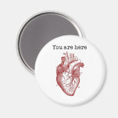 Aimant Vous êtes ici dans mon coeur (Recto/Verso)