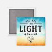 Aimant Vous êtes la Lumière du Monde, Bible Verse Design (Recto/Verso)