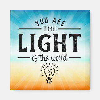 Aimant Vous êtes la Lumière du Monde, Bible Verse Design