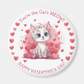 Aimant Vous êtes la Saint Valentin Meow Small Kid’s Class (Devant)
