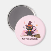 Aimant Vous Êtes Magique Chat De Sorcière (Recto/Verso)