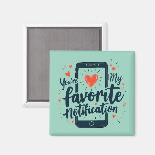 Aimant Vous êtes mon affection numérique de notification  (Recto/Verso)