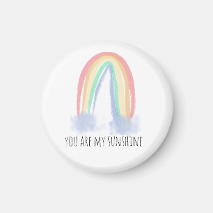 Aimant Vous êtes mon aquarelle solaire peinte arc-en-ciel