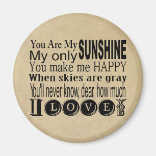 Aimant Vous êtes mon habillement et cadeaux de soleil