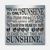 Aimant Vous Êtes Mon Soleil (Devant)