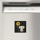 Aimant Vous Êtes Mon Sunshine Hippie Sunflower Elephant C (In Situ (Lave-vaisselle))