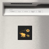 Aimant Vous êtes mon Sunshine tournesol Elephant Autisme (In Situ (Lave-vaisselle))