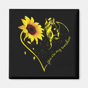 Aimant Vous Êtes Mon Sunshine Tournesol Et Cheval
