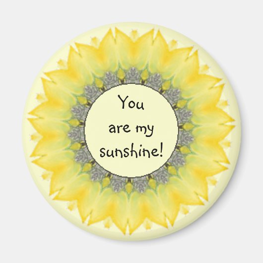 Aimant Vous êtes My Sunshine, Sunflower Encouragement (Devant)