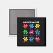 Aimant Vous Êtes Sensibilisation sur l'autisme Puzzle Bib (Recto/Verso)