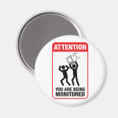 Aimant Vous Êtes Surveillé - Humour De Bureau (Recto/Verso)