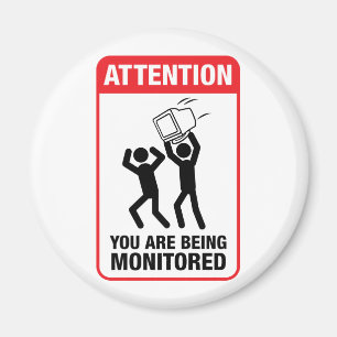 Aimant Vous êtes surveillés - humour de bureau