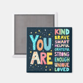 Aimant Vous Êtes Une Citation Inspirationnelle Typographi (Recto/Verso)