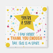 Aimant vous êtes une vedette bénévole cadeau (Devant)