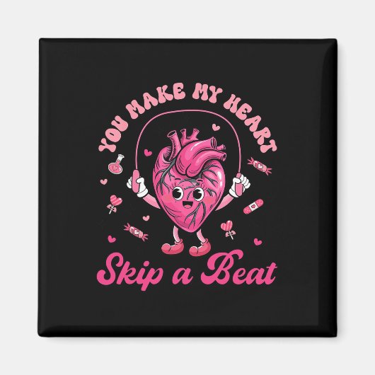 Aimant Vous faites battre mon cœur de joie Infirmière car (Devant)