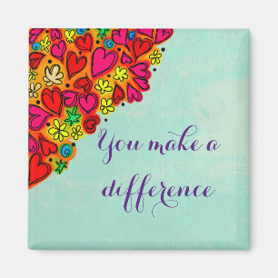 Aimant Vous faites des coeurs d'un griffonnage de