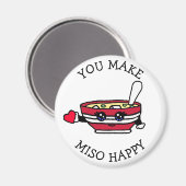 Aimant Vous Faites Miso Joyeux, Drôle Pun De Nourriture (Recto/Verso)