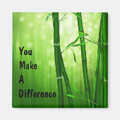 Aimant Vous faites une différence Bambou (Devant)