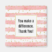 Aimant Vous faites une différence Bleu rose rayures (Devant)