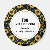 Aimant Vous faites une différence Fleurs de soleil Jaunes (Devant)