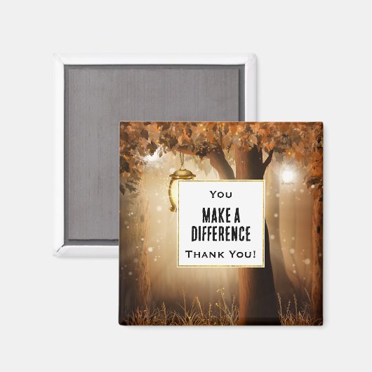 Aimant Vous faites une différence Lumières Fées Forêt Mag (Recto/Verso)