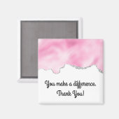 Aimant Vous faites une différence Parties scintillant ros (Recto/Verso)