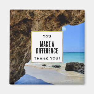 Aimant Vous faites une différence Photo Plage tropicale