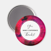 Aimant Vous faites une différence rouge foncé et violet A (Recto/Verso)