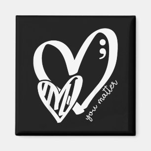 Aimant Vous Green Heart Point-virgule Sensibilisation à l