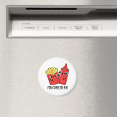 Aimant Vous Me Complétez Fries Funky Ketchup Pun (In Situ (Lave-vaisselle))